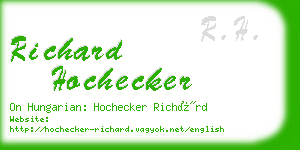 richard hochecker business card
